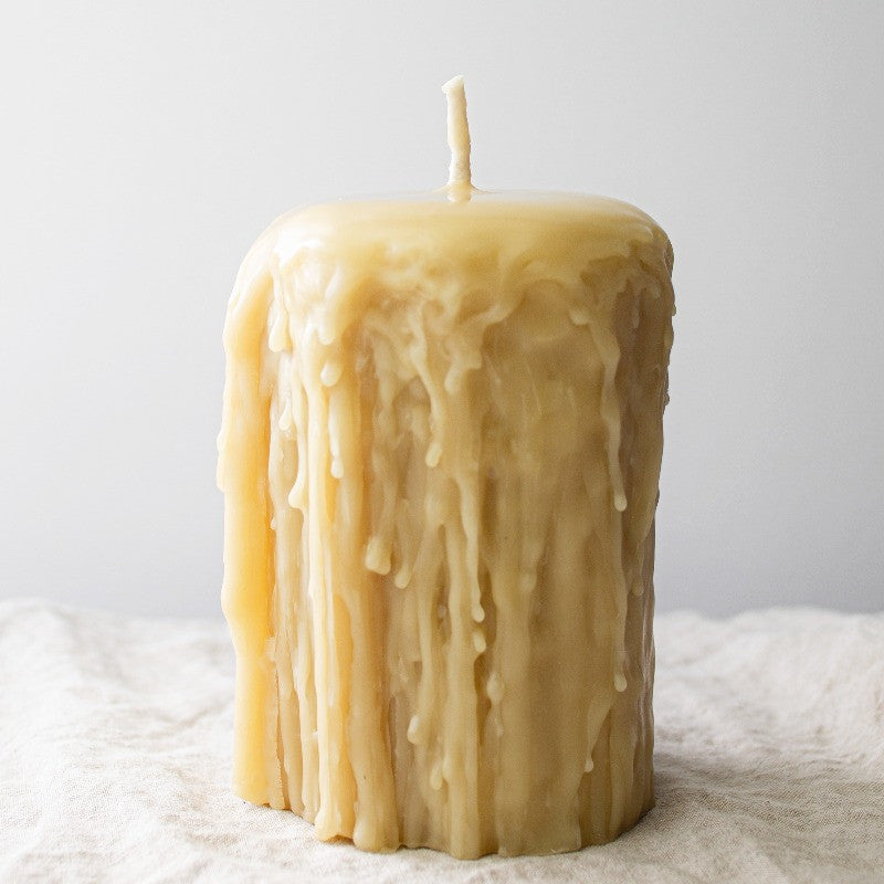 Beeswax Pillar Candle | Gothic | 14cm